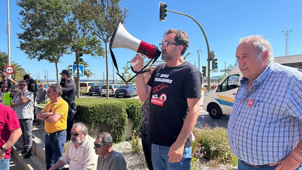 Concentración del sindicato ATA en Algeciras