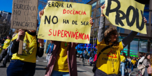 Huelga docente en Catalunya