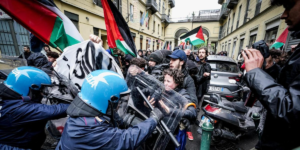 Protesta pro Palestina en Turín