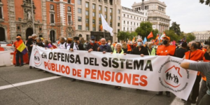 Manifestación en defensa de las pensiones públicas