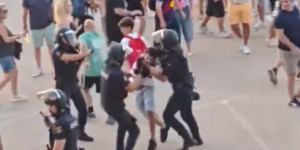 Imagen de la agresión policial
