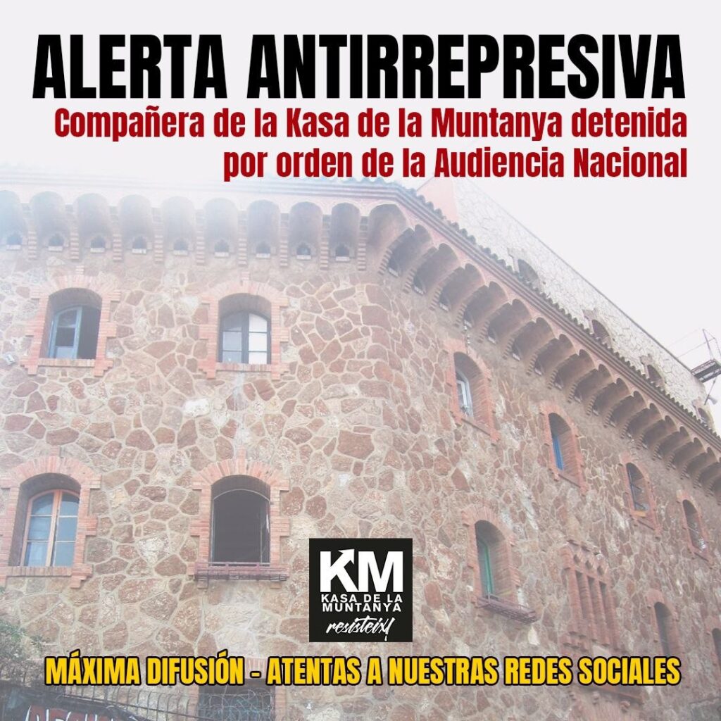 Detenida compañera de la Kasa de la Muntanya