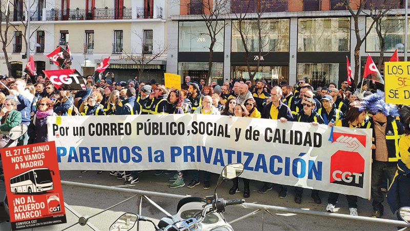 Trabajadores de Correos se manifiestan contra la privatización