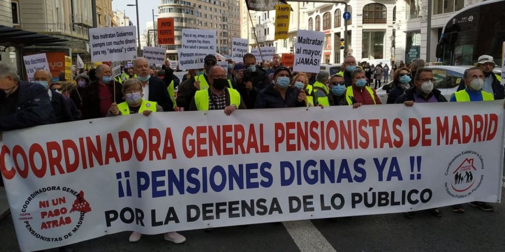 Movilización de la Coordinadora General de Pensionistas