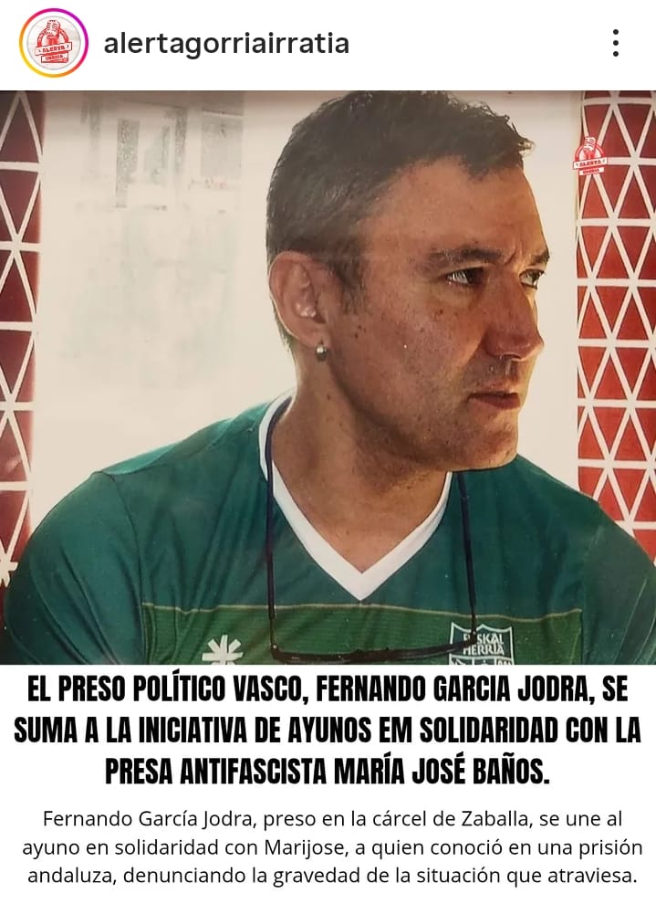 Fernando García Jodra se une a los ayunos solidarios con Mª José Baños
