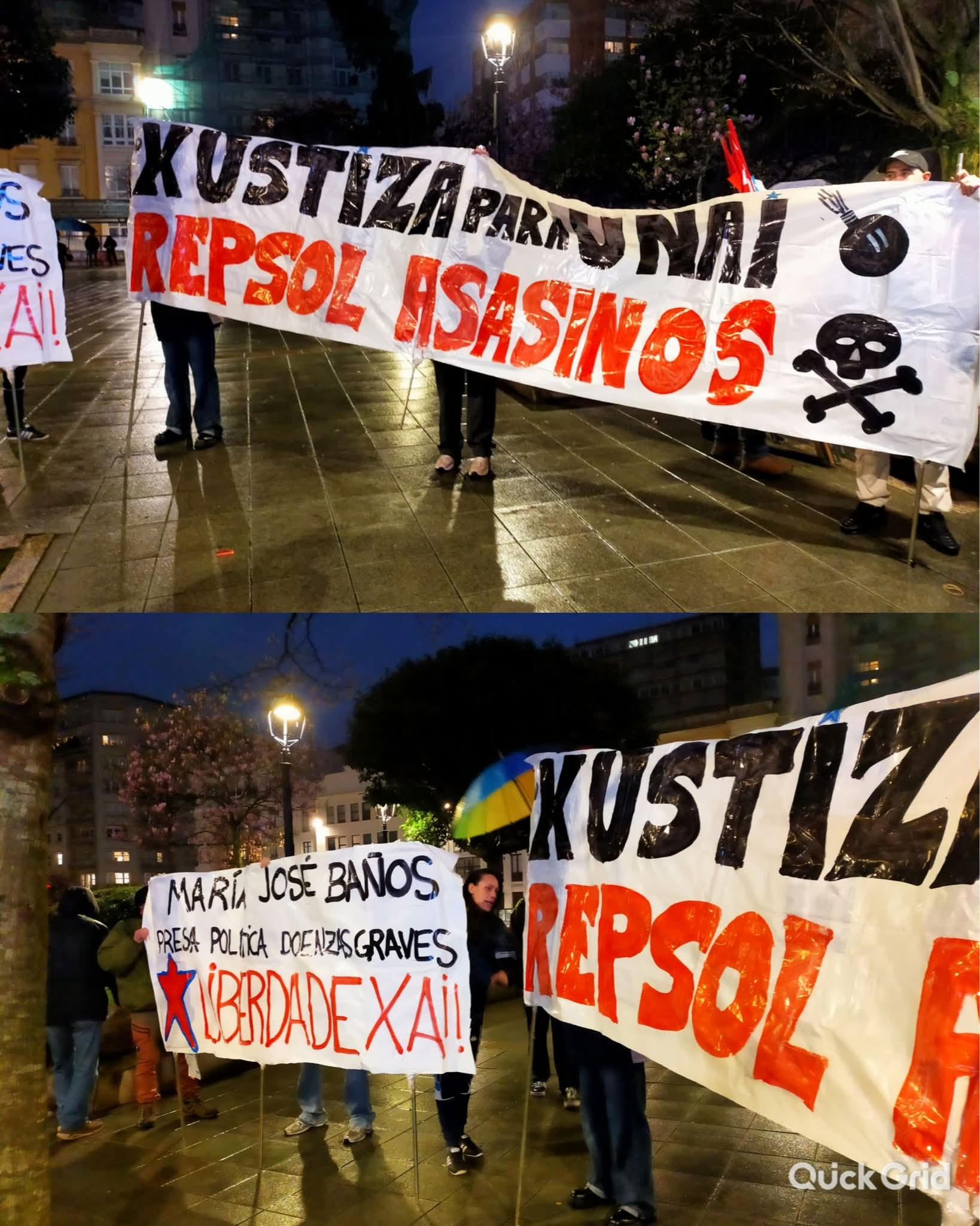  Pancarta en la manifestación del 10 de Marzo, día da clase obreira galega