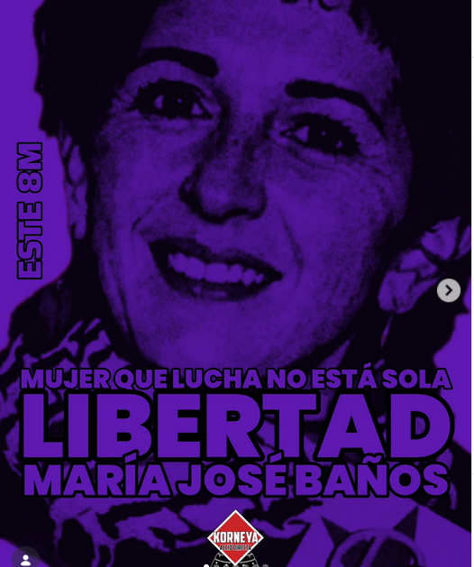 Cartel Mari José 8-M de Korneya Acció Directa