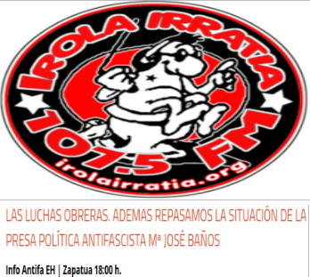 Irola Irratia informa de la situación de Mª José Baños