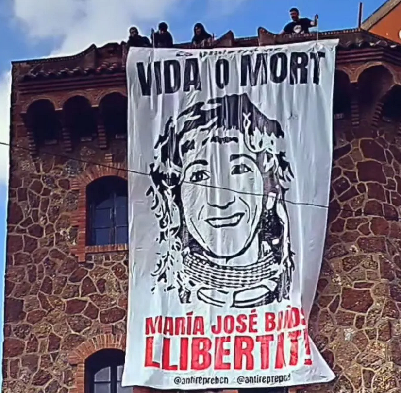 Acción solidaria de las plataformas antirrepresivas de Ponent y Barcelona