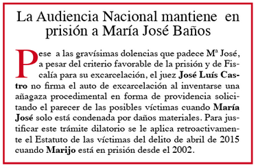 Destacado sobre Mª José Baños en El Otro País