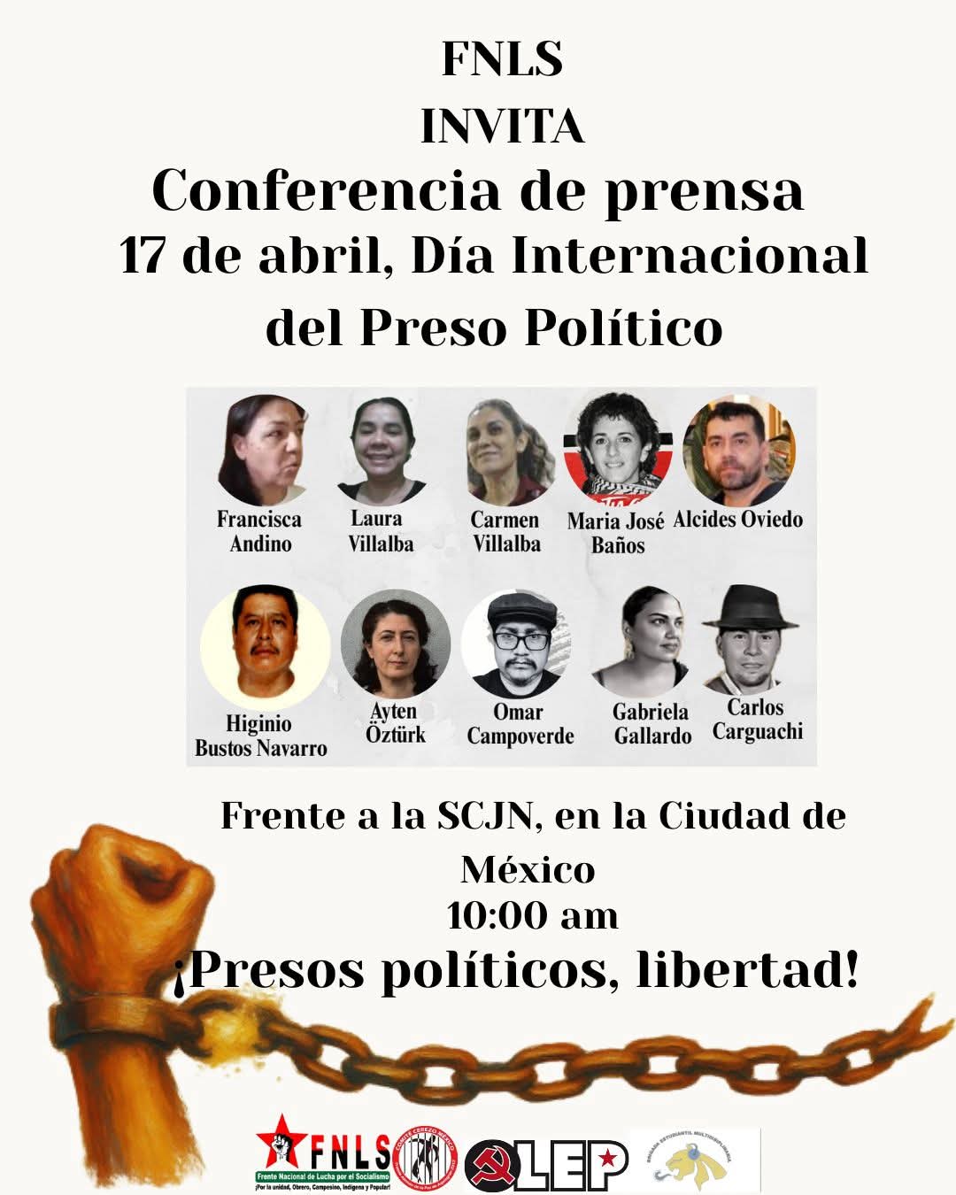 Cartel de la conferencia de prensa