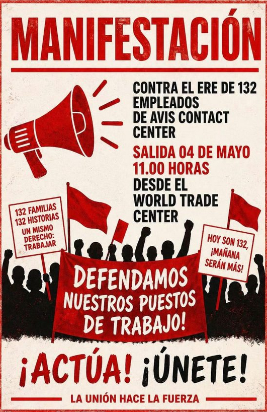 Cartel de la movilización de inicio de la huelga