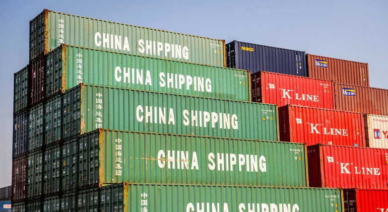 Contenedores de mercancías chinas
