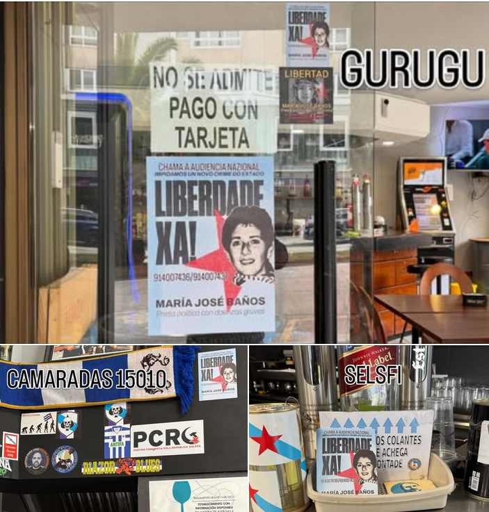 Galiza: Carteles en locales solidarios