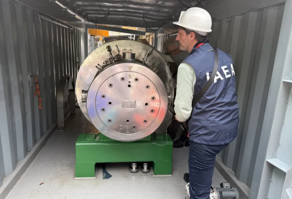 Imagen del transporte del uranio enriquecido desde Caracas