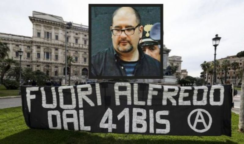 Protesta solidaria con Alfredo Cospito