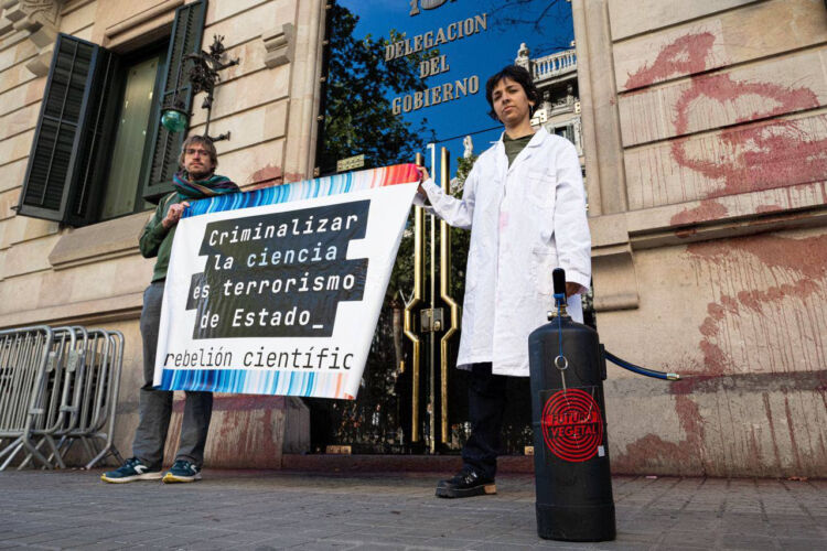 Imagen de la acción de Rebelión Científica