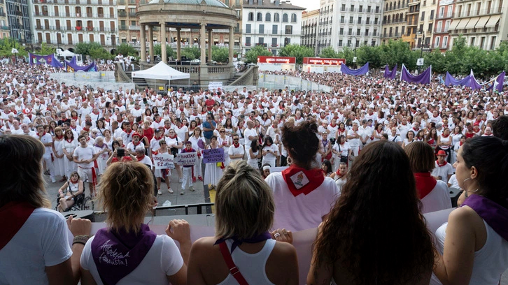 Concentración en Iruñea contra las agresiones machistas