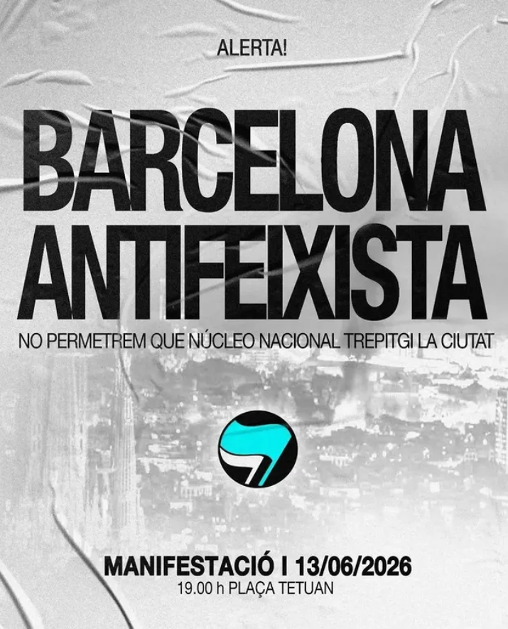Cartel de la convocatoria antifascista