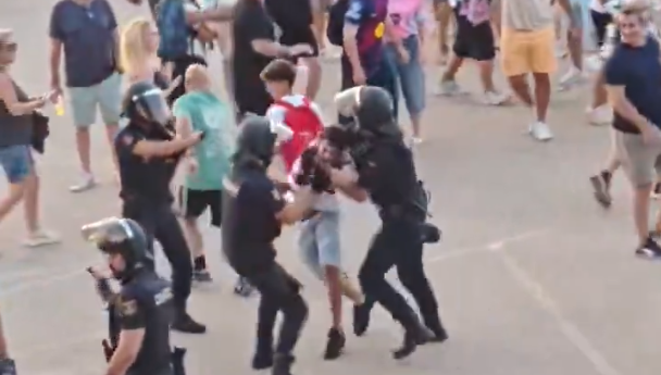 Imagen de la agresión policial