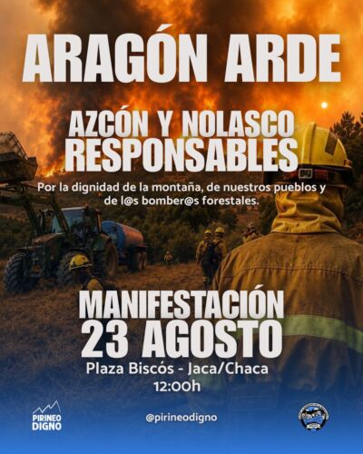 Manifestación "Aragón arde"