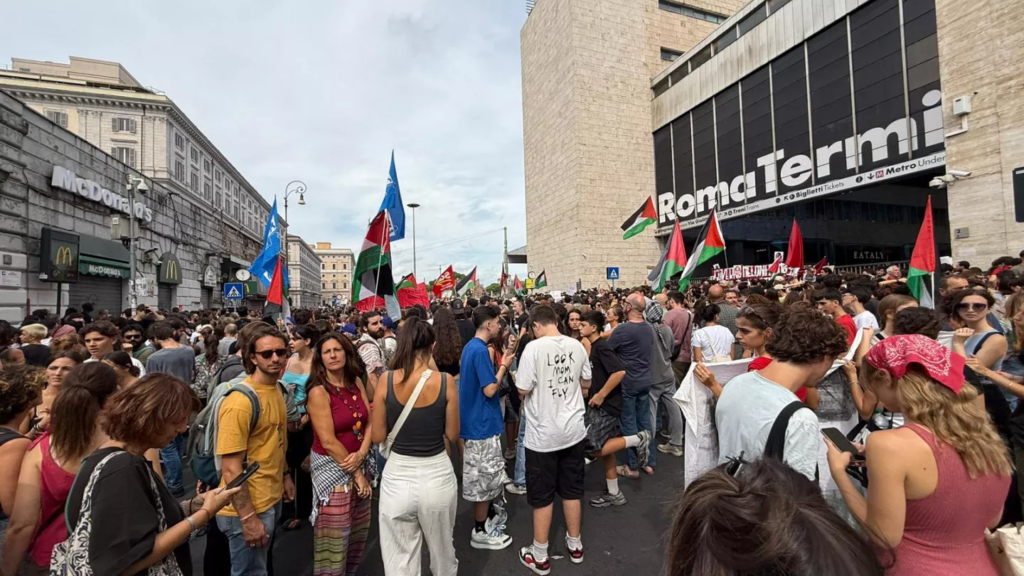Movilización propalestina en Italia