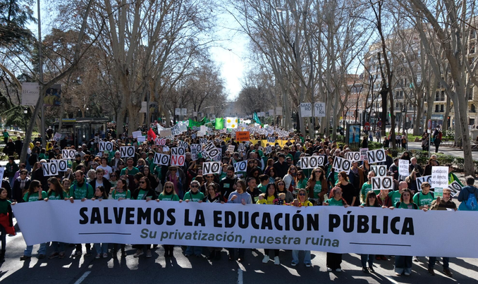 Manifestación por la educación pública