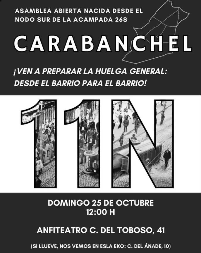 Ven a preparar la huelga, Carabanchel 