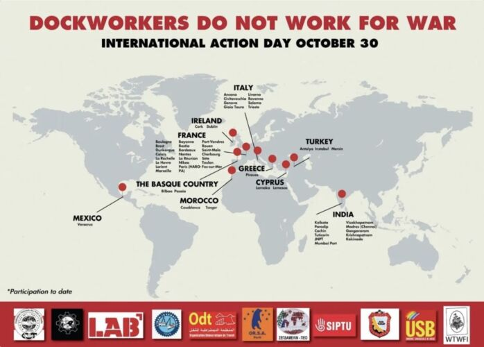 Los estibadores no trabajan para la guerra