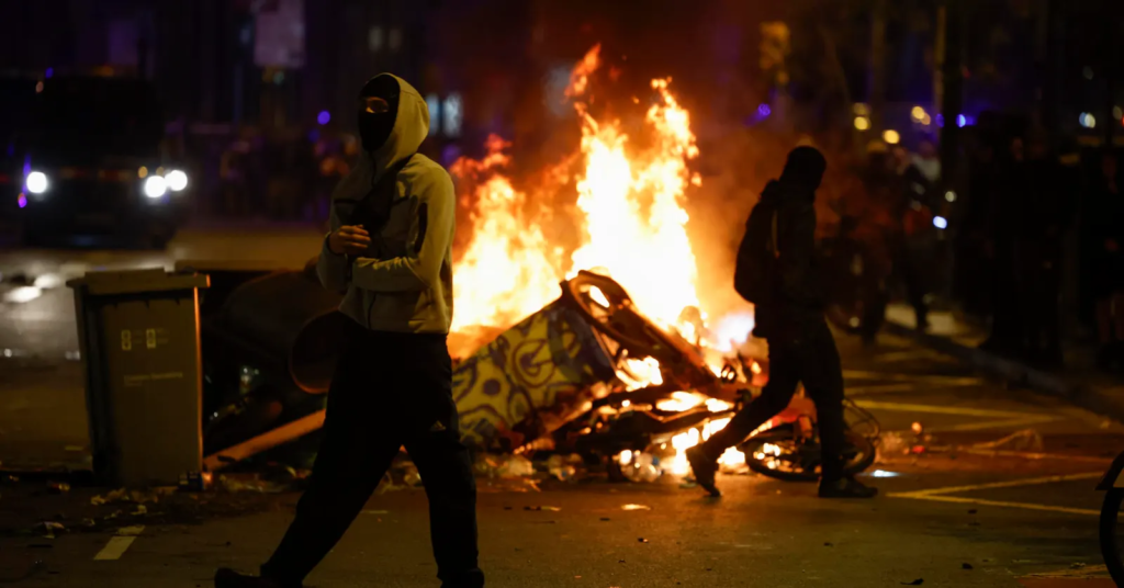 Disturbios en Barcelona el 24 de octubre