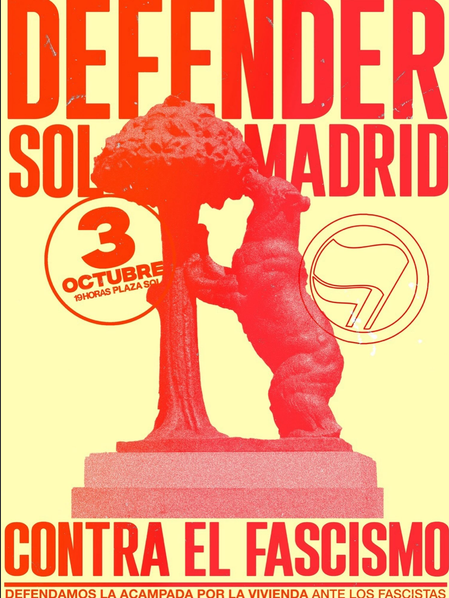 Cartel defender Madrid contra el fascismo